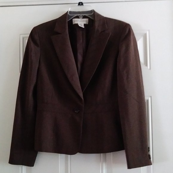 JONES NEW YORK SUIT Women's Blazer Color Brown Size 6 - Picture 1 of 10